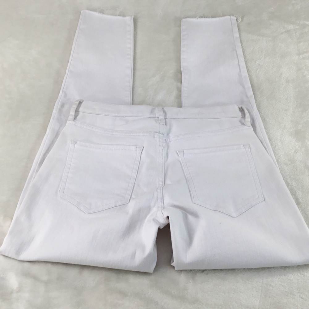 NWT BANANA REPUBLIC WHITE DENIM RAG HEM JEAN 27 - Picture 3 of 12